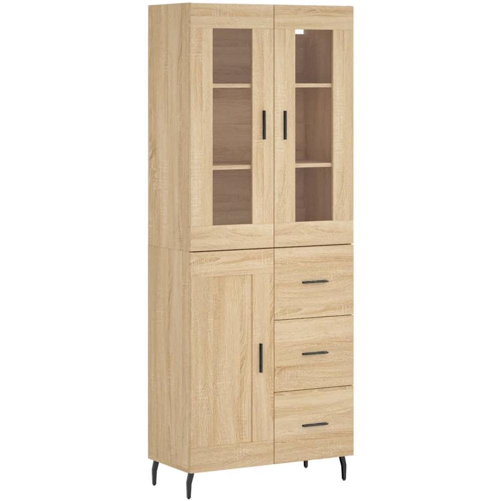 Credenza Rovere Sonoma 69,5x34x180 Cm In Legno Multistrato - Foto 1