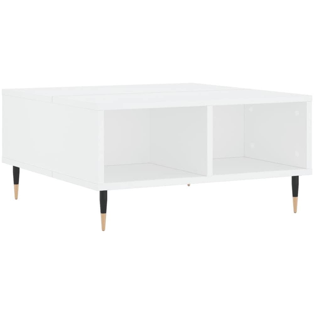 Tavolino Da Salotto Bianco 60x60x30 Cm In Legno Multistrato - Foto 2