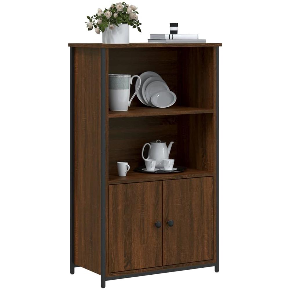 Credenza Rovere Marrone 62x32x103,5 Cm In Legno Multistrato - Foto 3