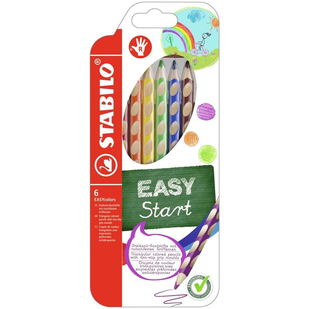 EASYcolors - Matita colorata Ergonomica - per Destrimani - Astuccio da 6 - Colori assortiti - Foto 1
