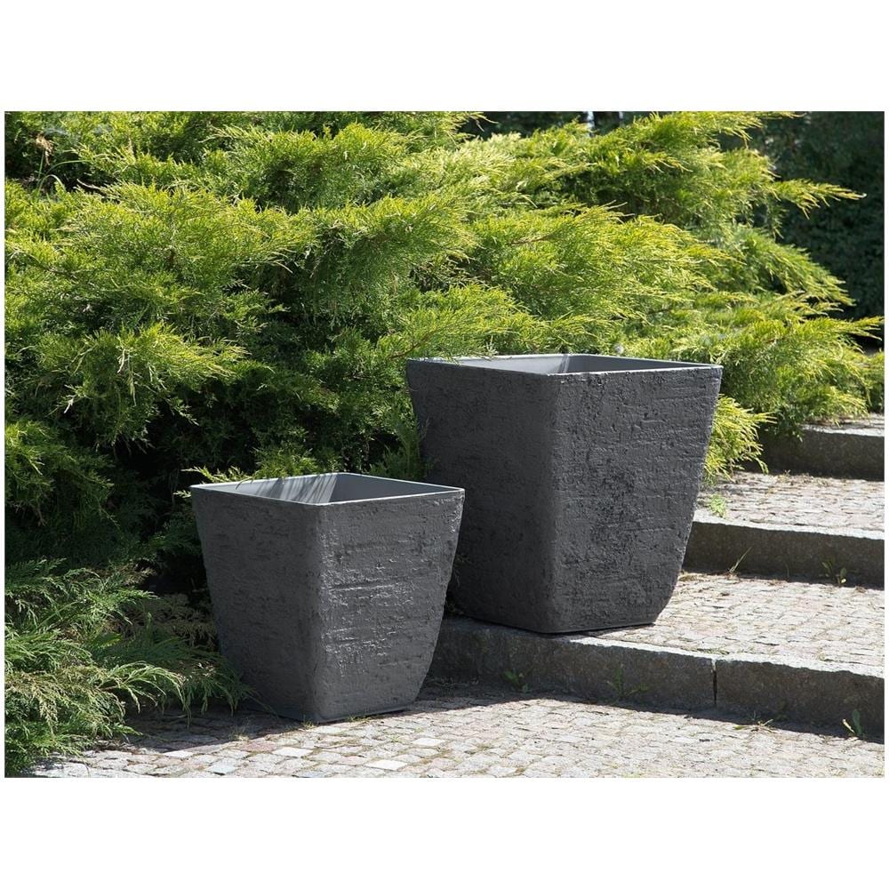 Vaso Quadrato Per Interno Ed Esterno Grigio 39x39x43cm Delos - Foto 2