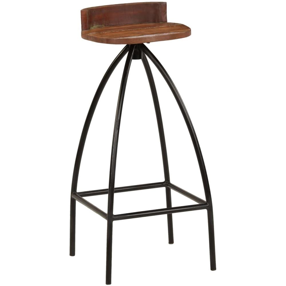 Sedie Da Bar 2 Pz In Legno Massello Di Recupero 40x40x82 Cm - Foto 2