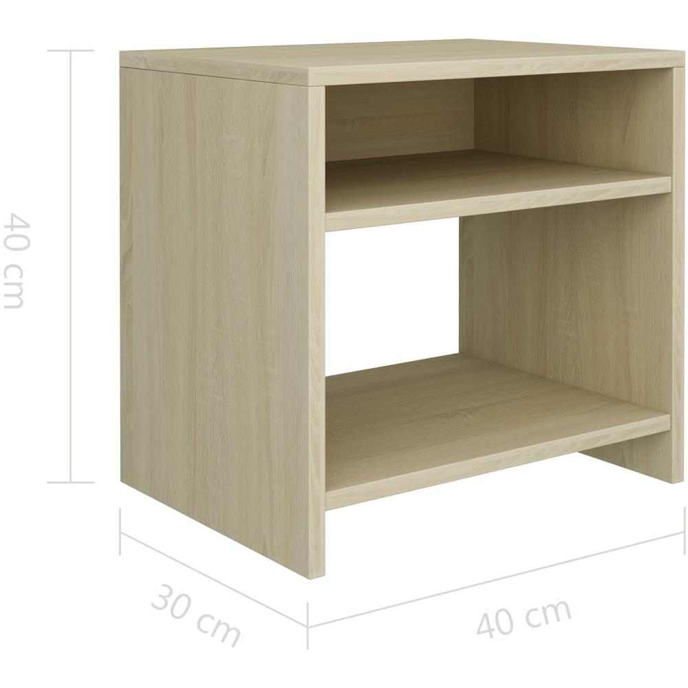 Comodini Rovere Sonoma 2 pz 40x30x40 cm in Legno Multistrato - Foto 13