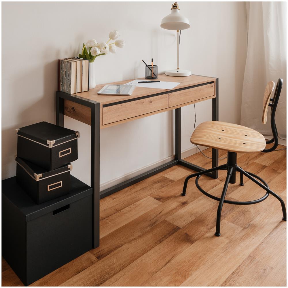 Tavolo Consolle Denver 44 Rovere Artigianale e Grigio Antracite - Foto 2