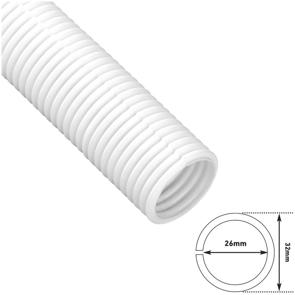 Ordina Cavi Tubo Cable Management Manica Cable Organizer Per Gestire I Cavi Dalla Tv Pc E Console Per Videogiochi 11 Metro Diametro Esterno Di Lunghezza X 32mm - Bianco - Foto 2