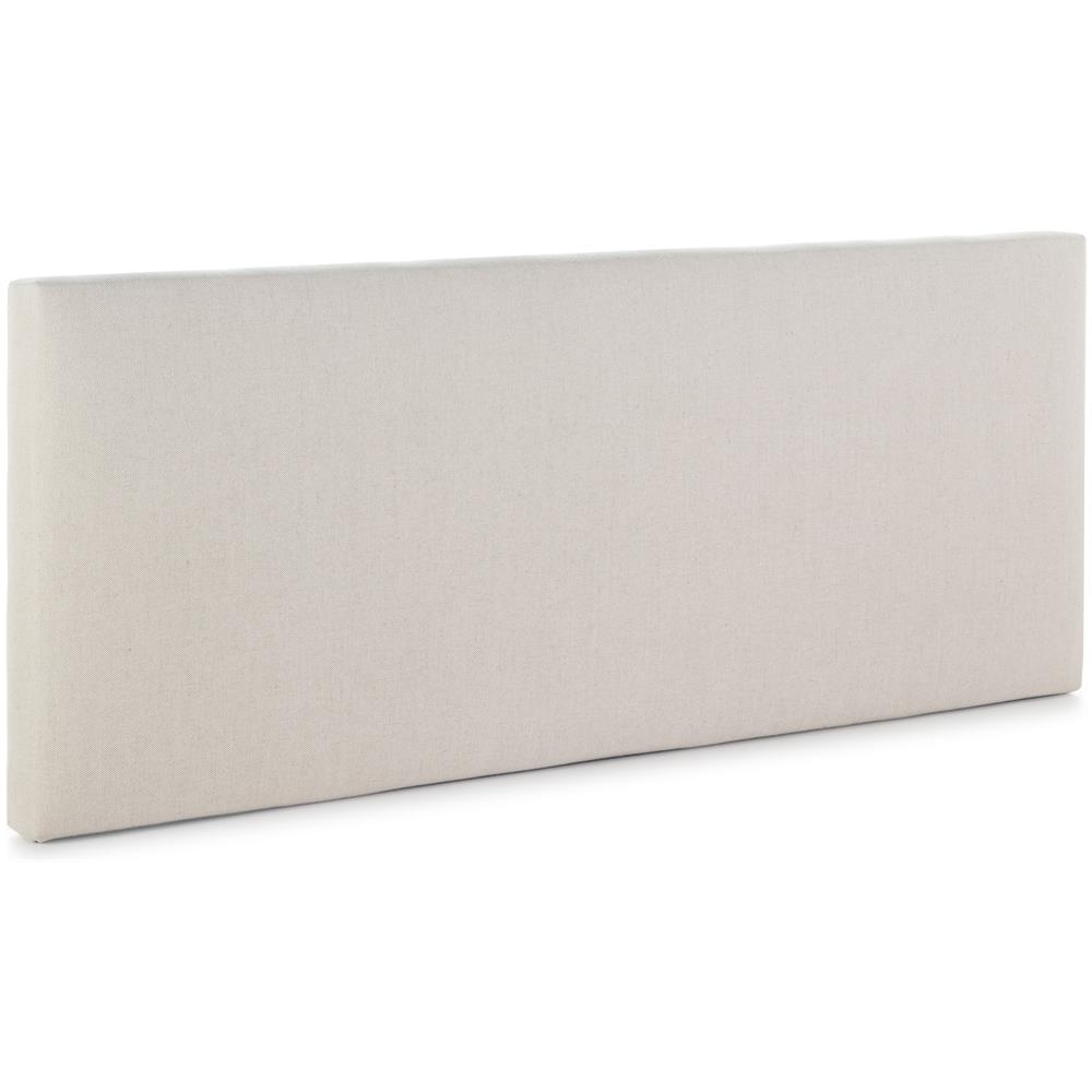 Testiera Rivestita In Tela Tagomago 160x60 Cm De Lino Naturale 8 Cm Di Spessore, Include Hardware Per Il Fissaggio Alla Parete - Foto 1