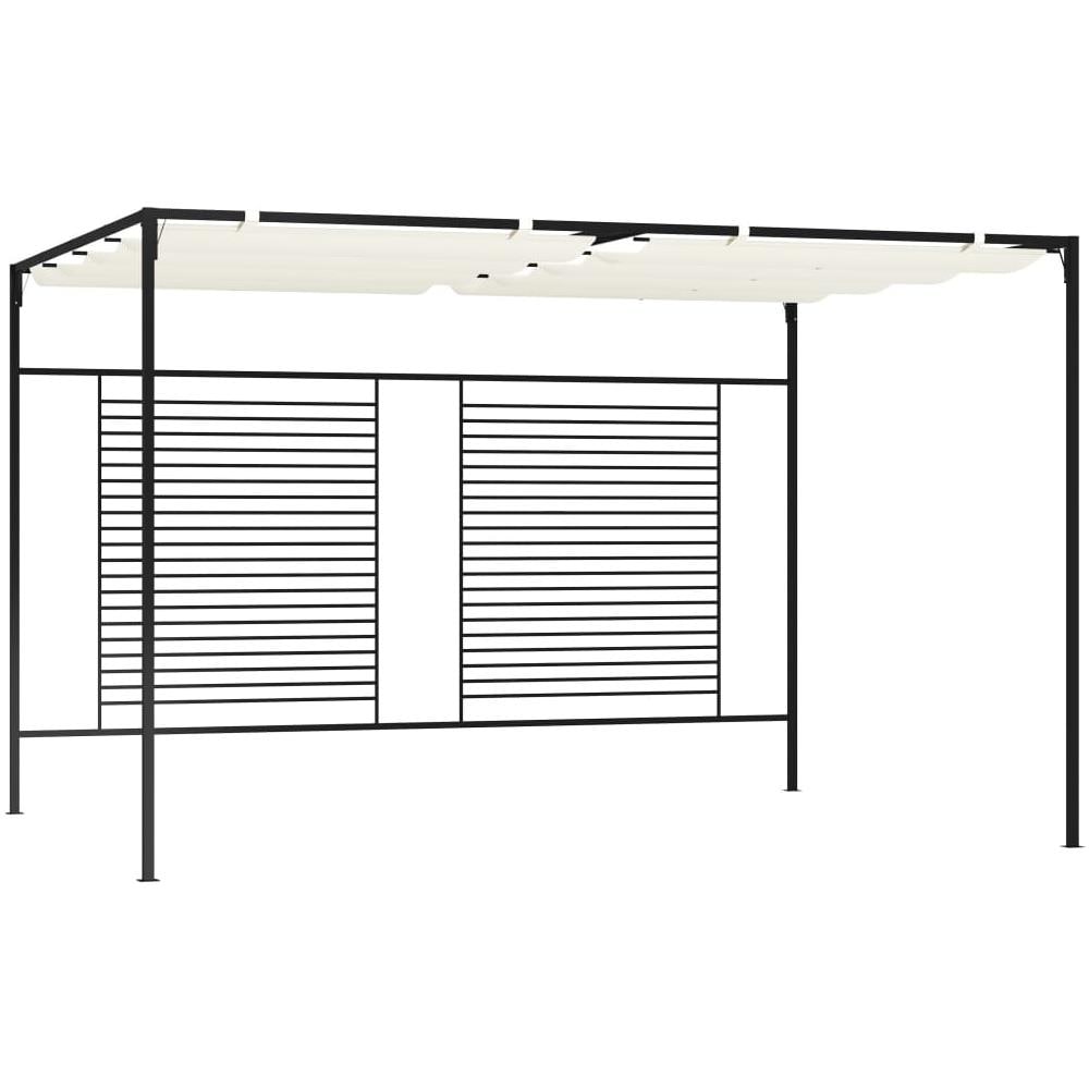 Gazebo Con Tetto Retrattile 3x4x2,3 M Crema 180 G / m - Foto 1