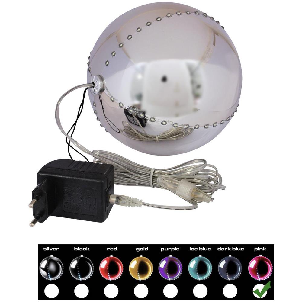 Led Snowball 15cm, Pink - Foto 1