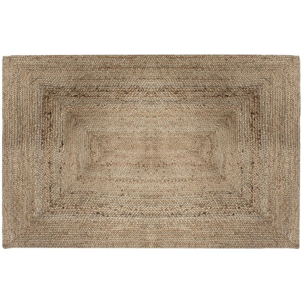 Tappeto Di Iuta Rettangolare, 120 X 170 Cm, Con Bordo Bianco - Foto 1