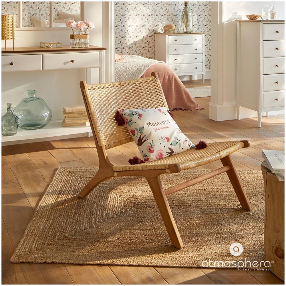 Tappeto Di Iuta Rettangolare, 120 X 170 Cm, Con Bordo Bianco - Foto 2