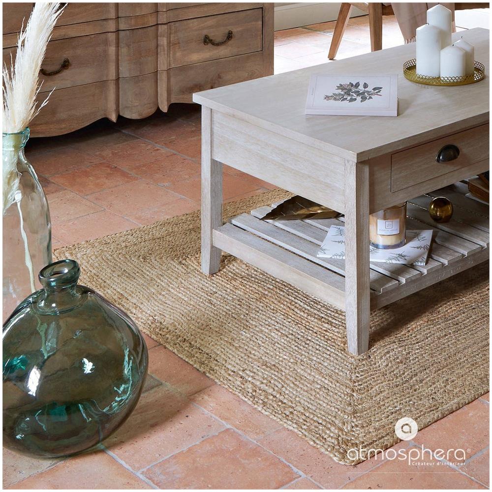 Tappeto Di Iuta Rettangolare, 120 X 170 Cm, Con Bordo Bianco - Foto 7