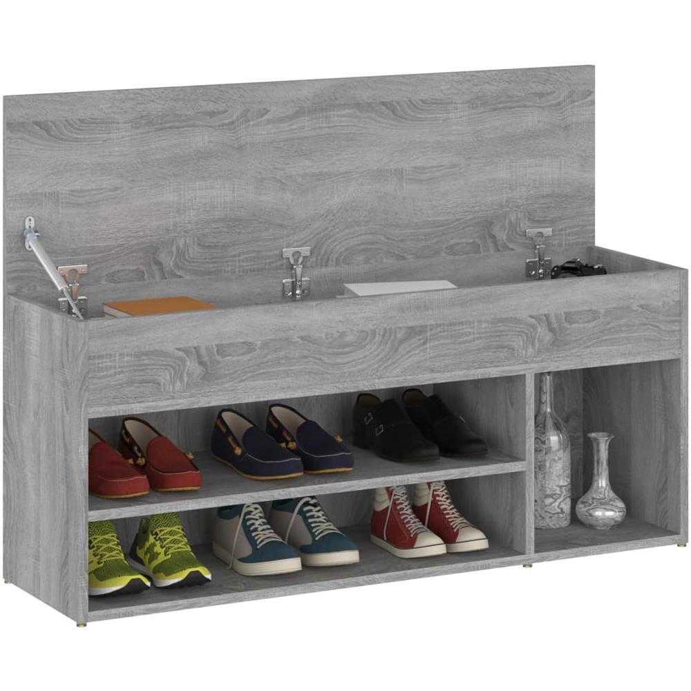 Scarpiera Grigio Sonoma 105x30x45 Cm In Legno Multistrato - Foto 3