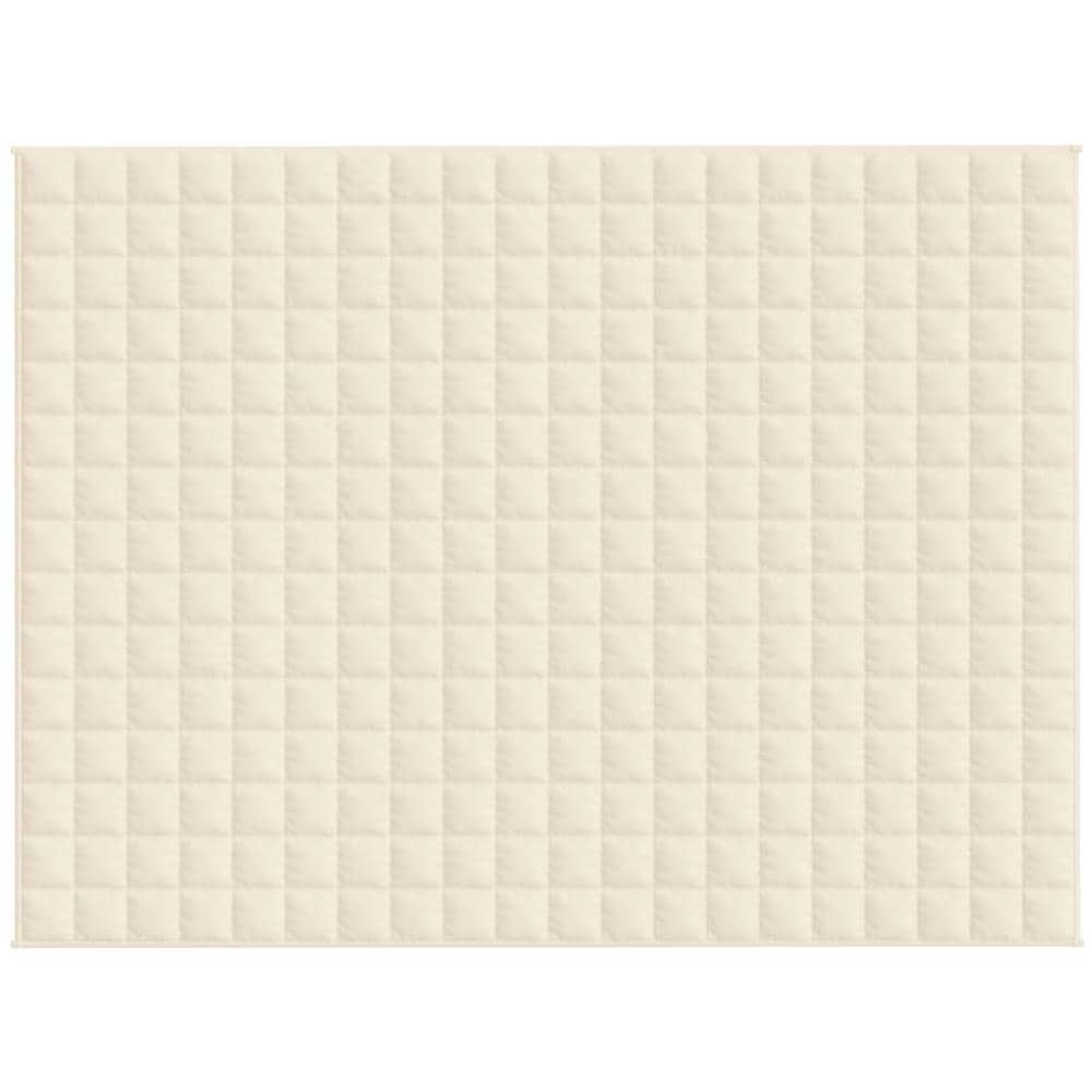 Coperta Ponderata Crema Chiaro 152x203 Cm 11 Kg Tessuto - Foto 2