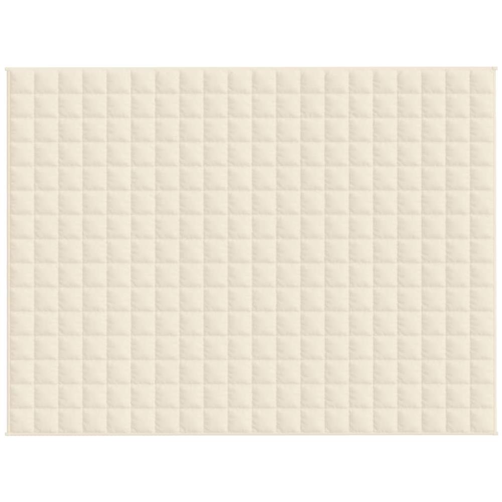 Coperta Ponderata Crema Chiaro 150x200 cm 11 kg Tessuto - Foto 2