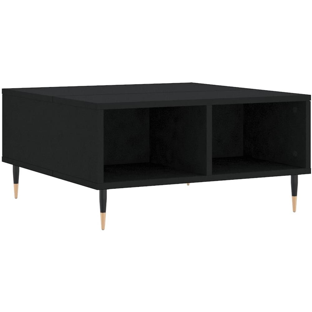 Tavolino Da Salotto Nero 60x60x30 Cm In Legno Multistrato - Foto 2