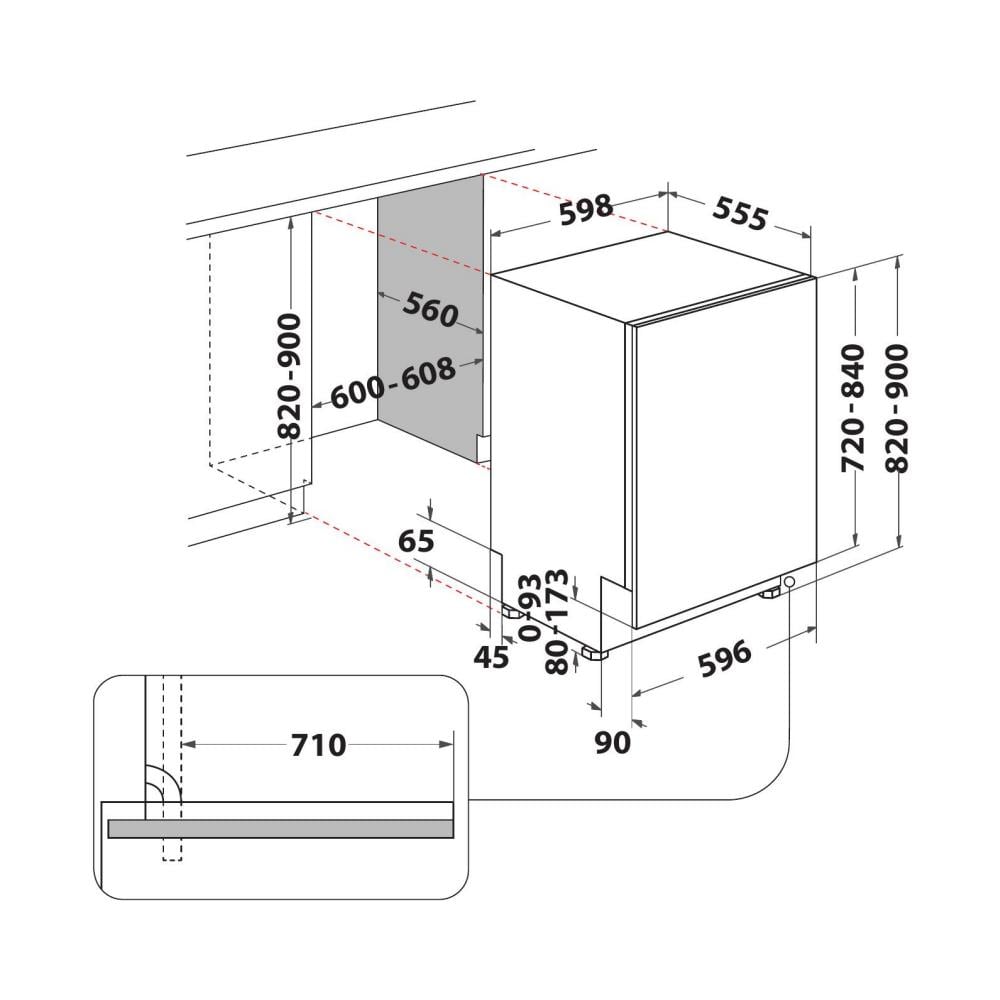 Lavastoviglie W7I HF60 TUS da Incasso a Scomparsa Totale Classe A Capacità 15 Coperti - Foto 12