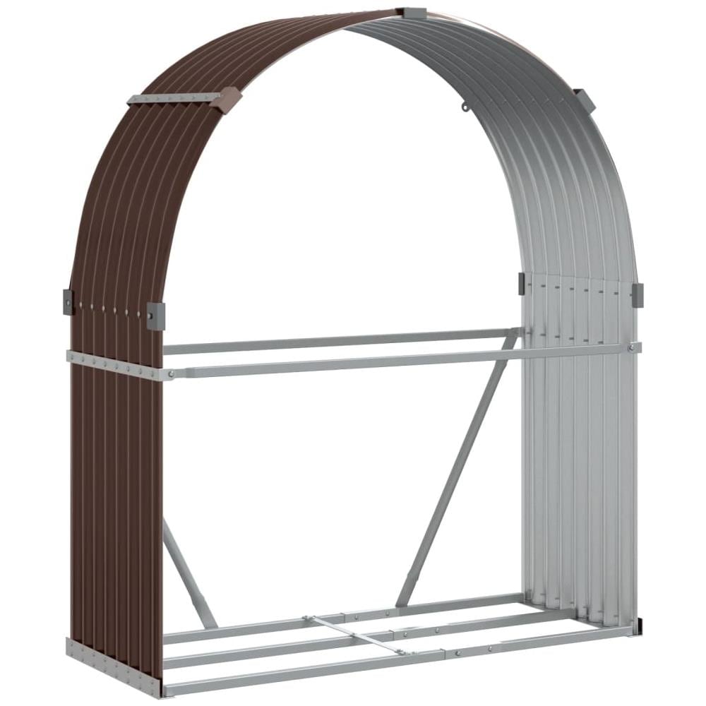 Portaceppi Marrone 120x45x140 Cm In Acciaio Zincato - Foto 2