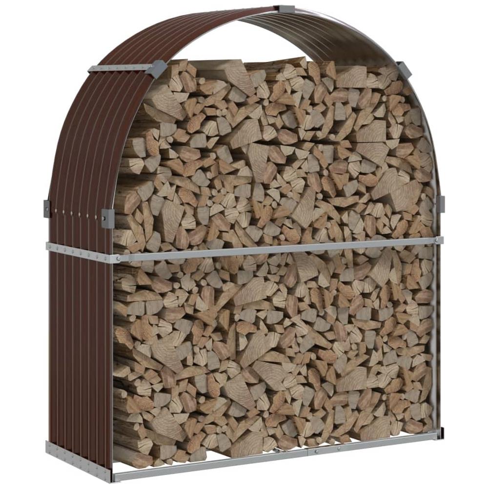 Portaceppi Marrone 120x45x140 Cm In Acciaio Zincato - Foto 3