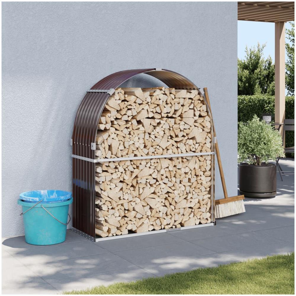 Portaceppi Marrone 120x45x140 Cm In Acciaio Zincato - Foto 1