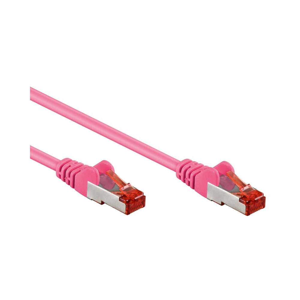 ICOC CCA6F-020-PK - Cavo di rete Patch in CCA Schermato Cat. 6 Rosa F / UTP 2 m Bulk - Foto 2