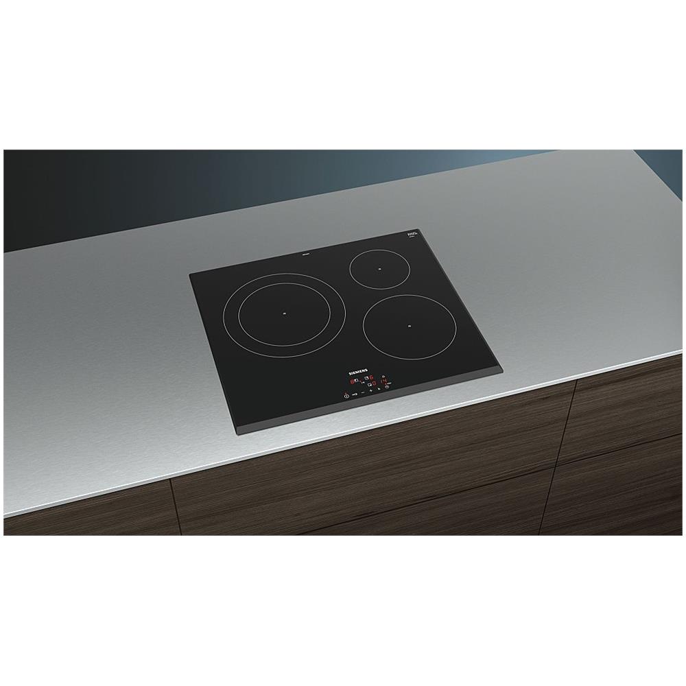 SIEMENS Piano Cottura EH651BJB1E a Induzione 3 Zone Cottura da 59.2 cm Colore Nero OV10990
