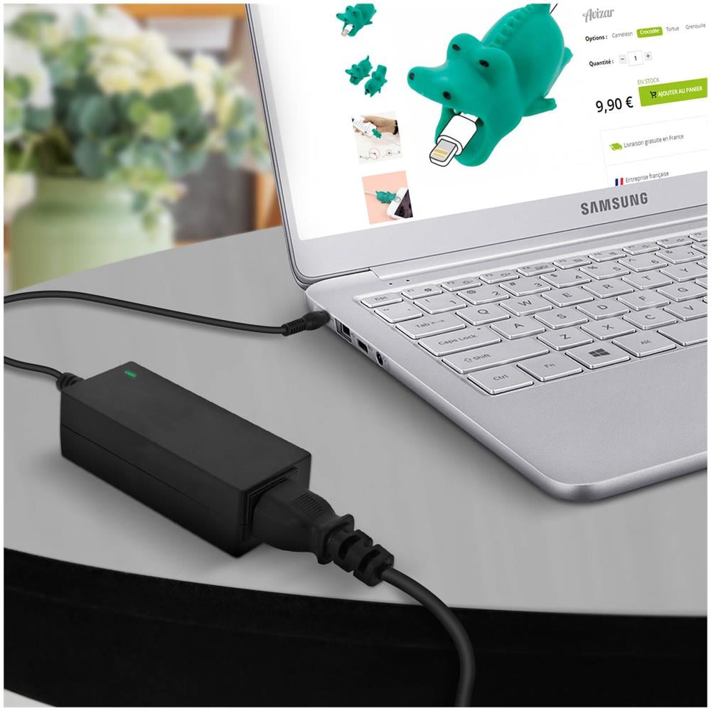 Caricabatterie Per Pc Samsung 40w Con Punta Da 5,5 X 3,0 Mm Nero - Foto 5