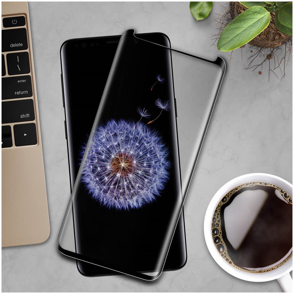 Pellicola Schermo Samsung Galaxy S8 / S9 Vetro Temperato Trasparente Bordo Nero - Foto 5