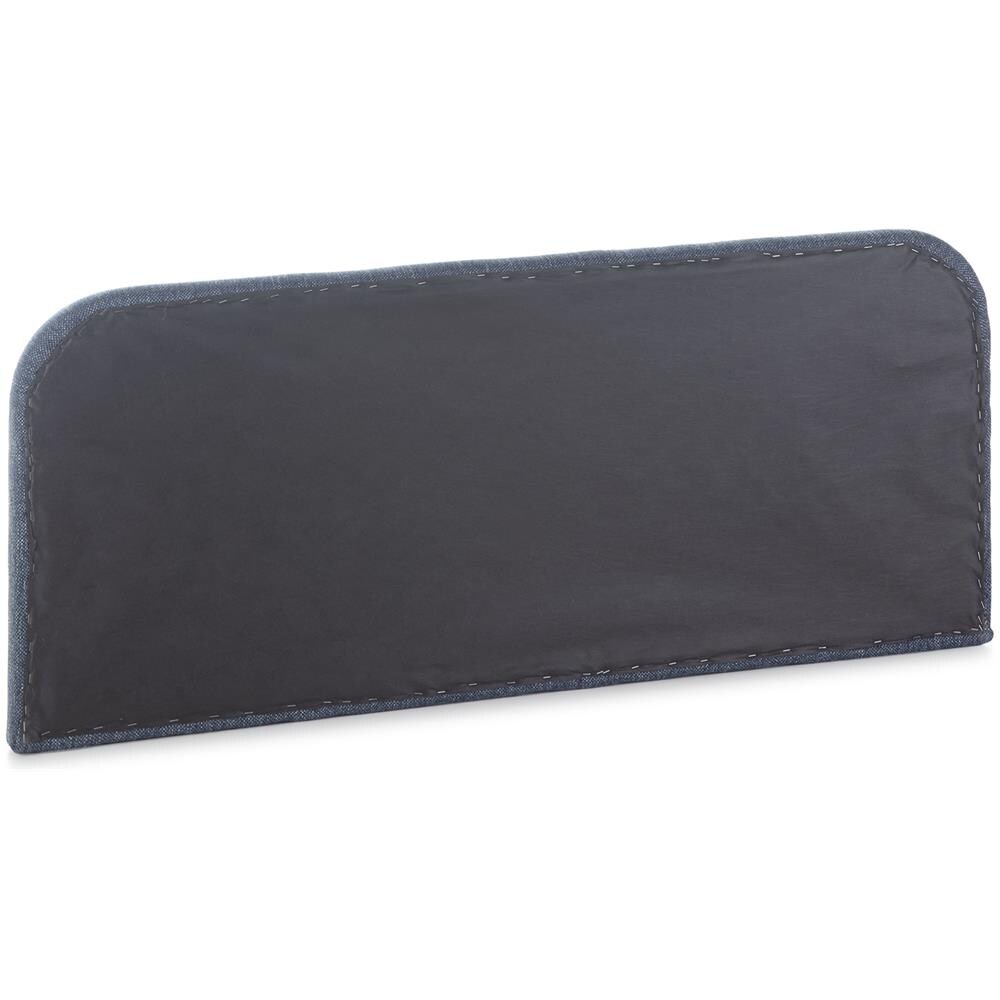 Testiera Rivestita In Tela Saona 140x60 Cm Color Blu Per Letto 135 Cm, Bottoni In Capitonnè, 8 Cm Di Spessore, Include Hardware Per Il Fissaggio Alla Parete - Foto 4