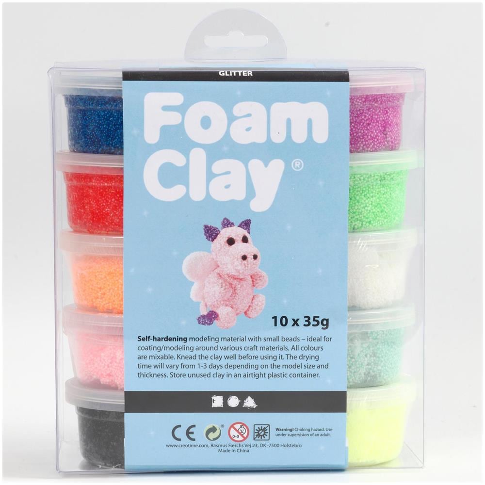Set Per Modellare Foam Clay® - Glitter - 10 X 35 G - Foto 2