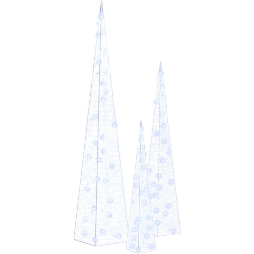 Set Coni Luce Led Decorativi Acrilici Blu 30/45/60cm - Foto 1