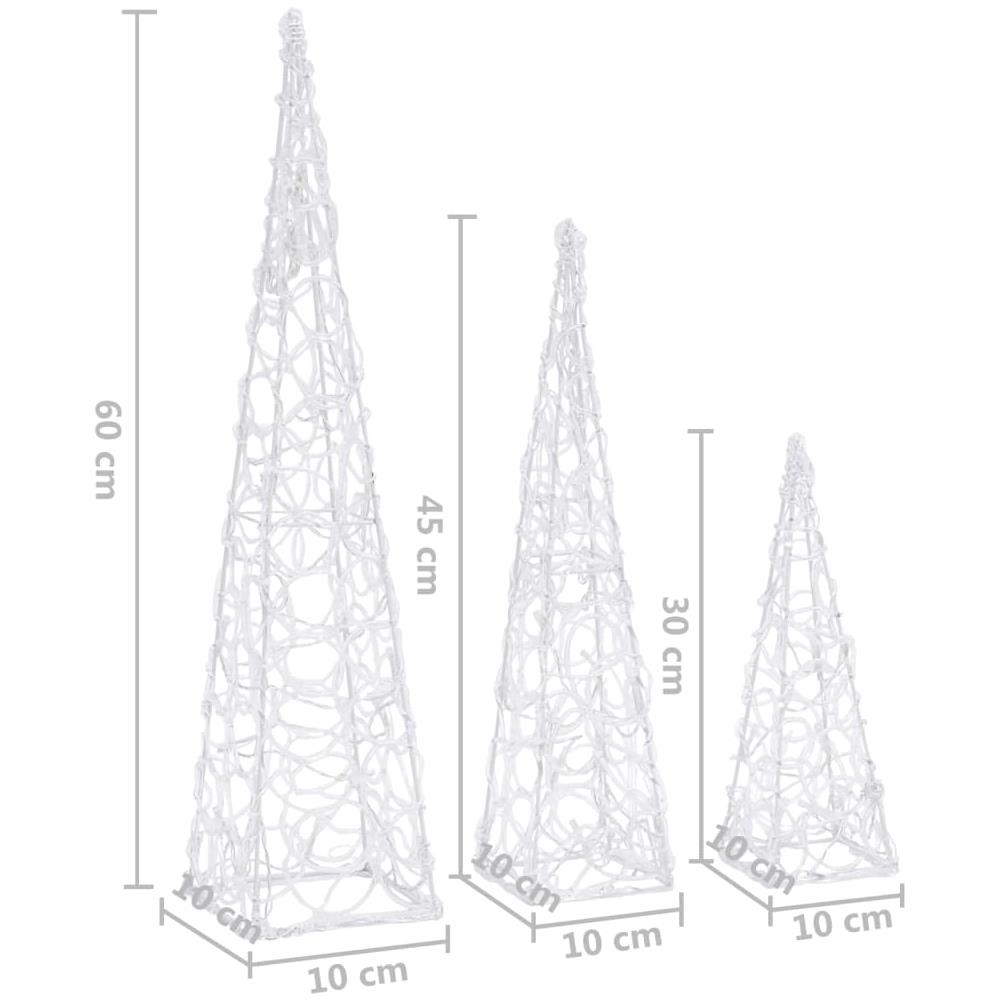 Set Coni Luce Led Decorativi Acrilici Blu 30/45/60cm - Foto 7