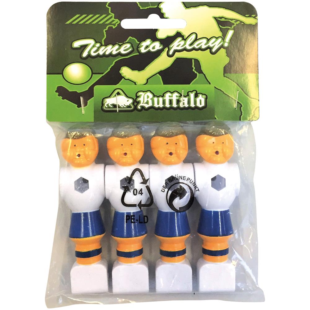 Buffalo Calcio Balilla Bambola 16 Mm Blu / bianco 4 Pezzi - Foto 1
