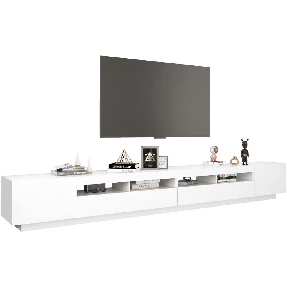 Mobile Porta TV con Luci LED Bianco 300x35x40 cm - Foto 2