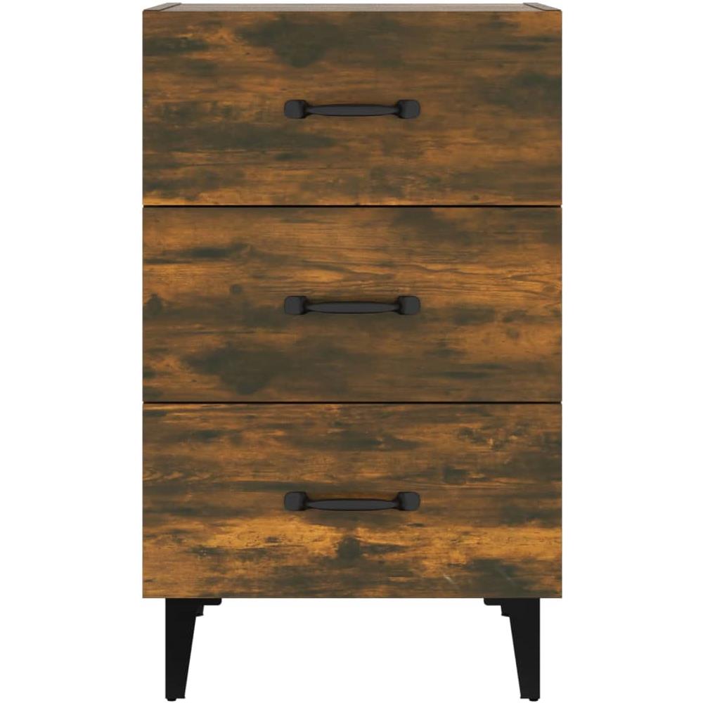 Comodino Rovere Fumo 40x40x66 Cm In Legno Multistrato - Foto 2