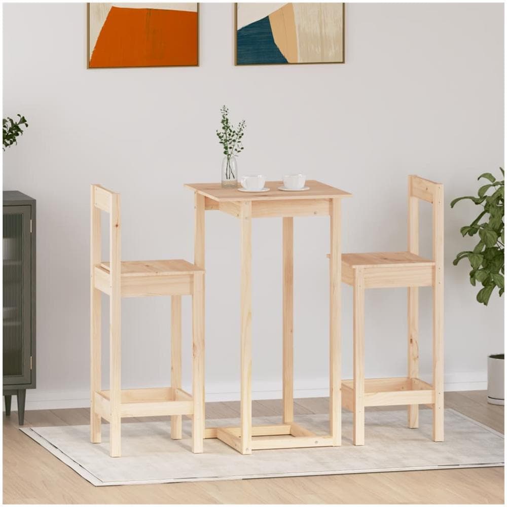 Set Da Bar 3 Pz In Legno Massello Di Pino - Foto 1