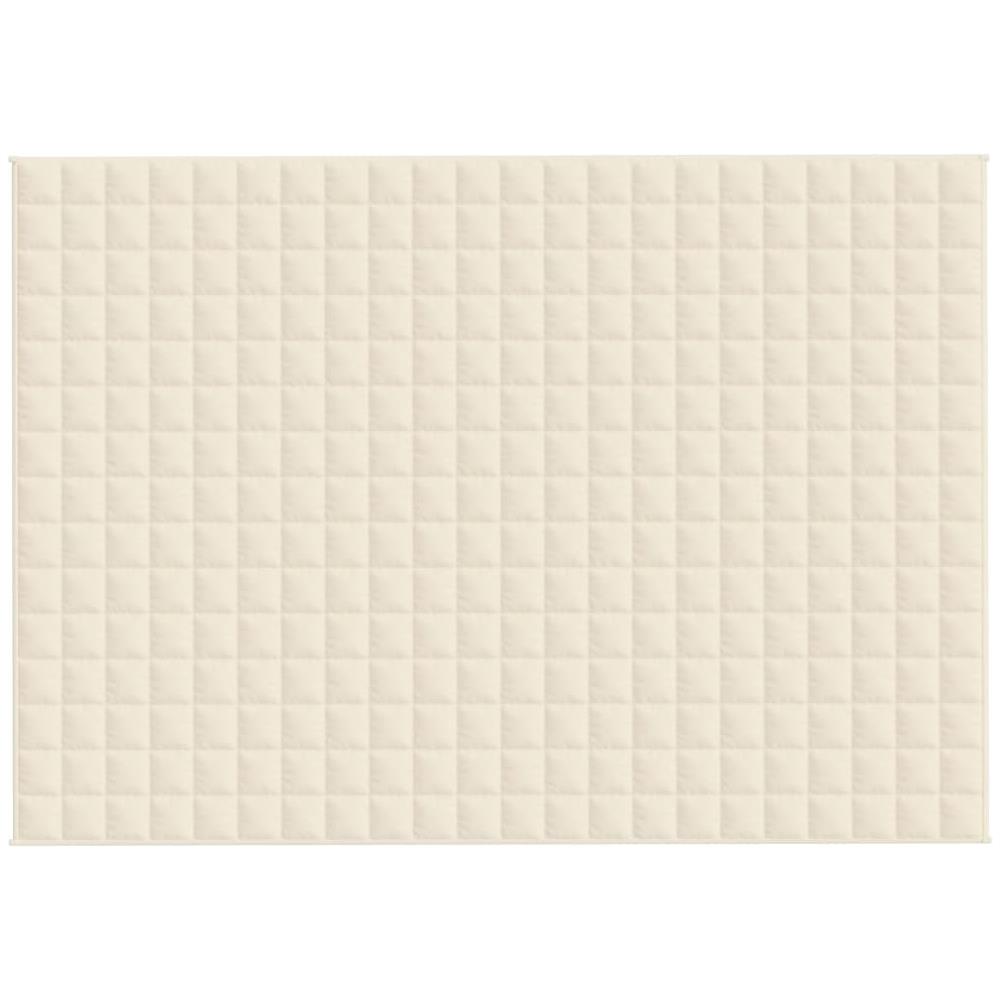 Coperta Ponderata Crema Chiaro 155x220 cm 11 kg Tessuto - Foto 2