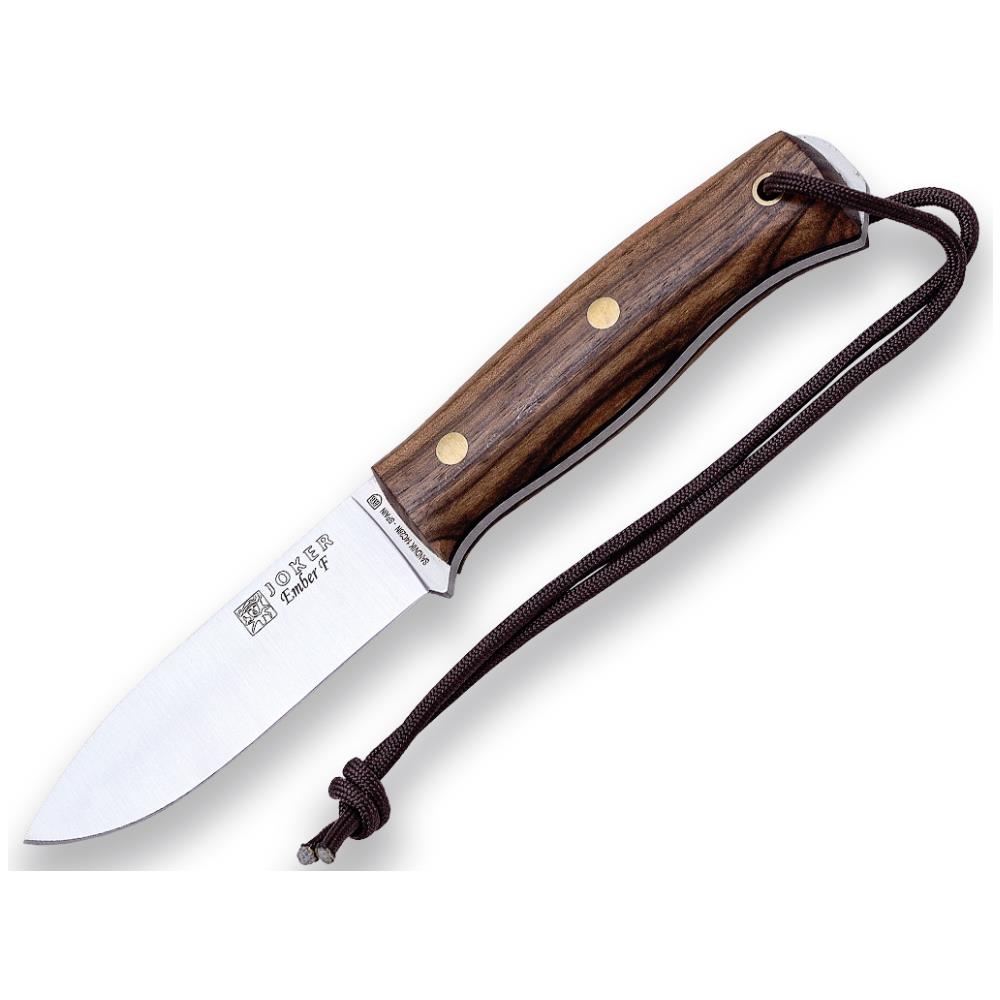 Coltello Da Caccia E Sopravvivenza Con Fodero In Pelle – Lama Affilata In Acciaio, Manico In Legno, Design Classico