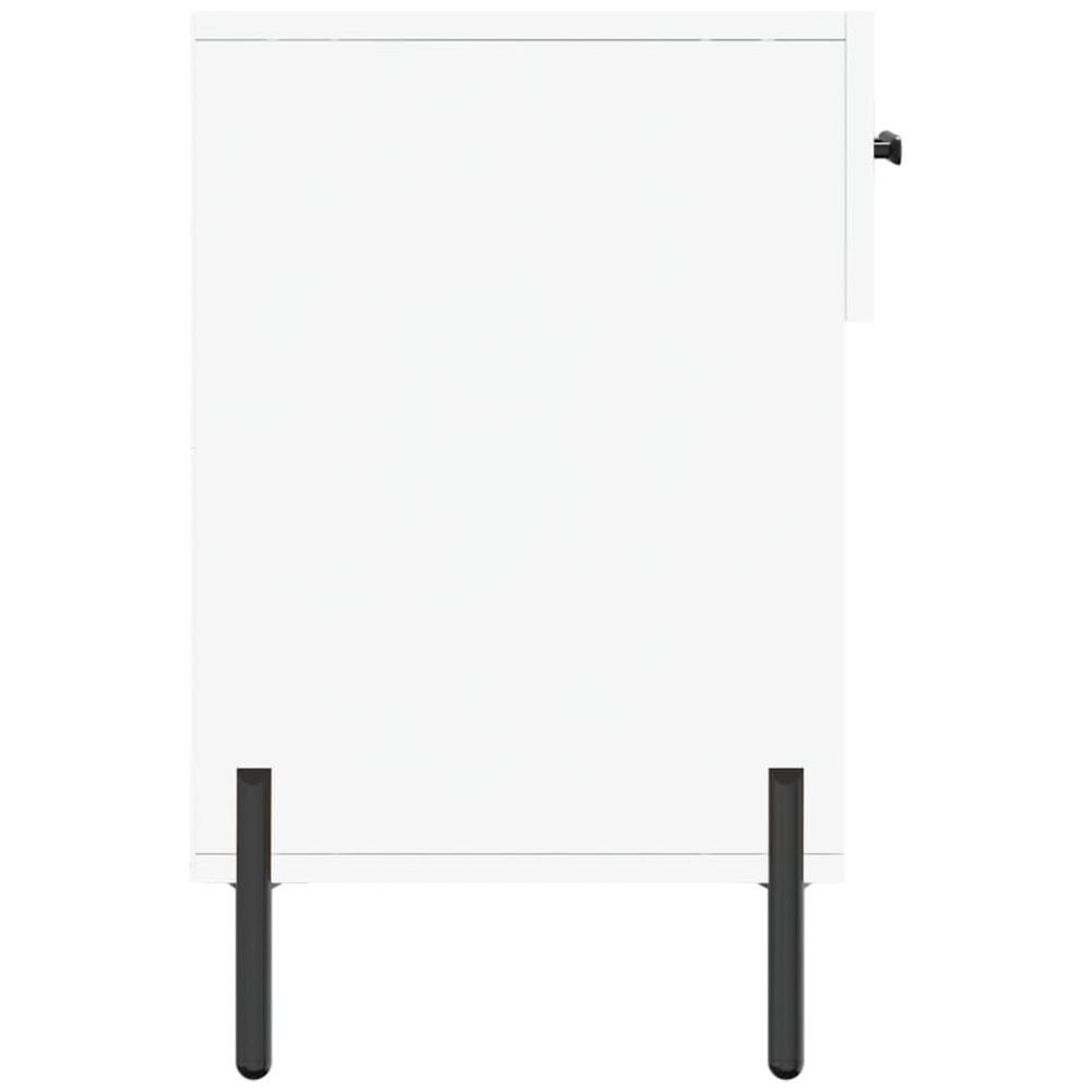 Panca Porta Scarpe Bianca 102x35x55 Cm In Legno Multistrato - Foto 2