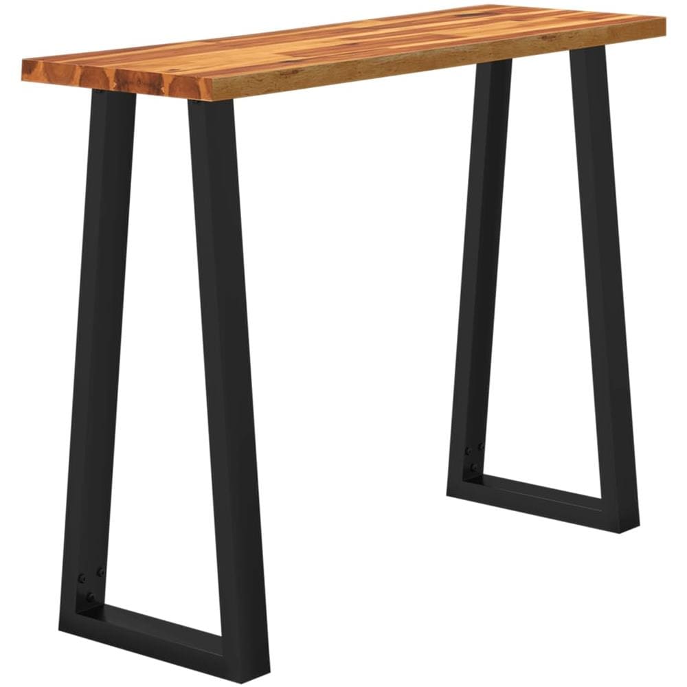 Tavolo Consolle Bordi Vivi 110x35x80 cm Legno Massello Acacia - Foto 3