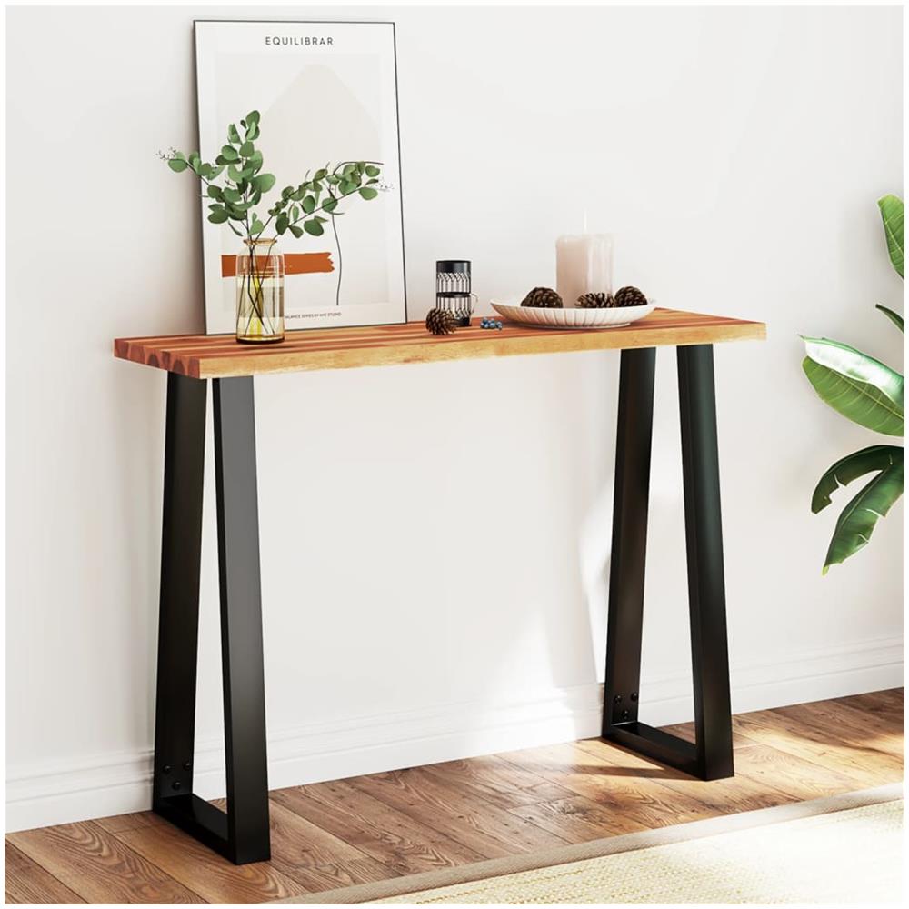 Tavolo Consolle Bordi Vivi 110x35x80 cm Legno Massello Acacia - Foto 1