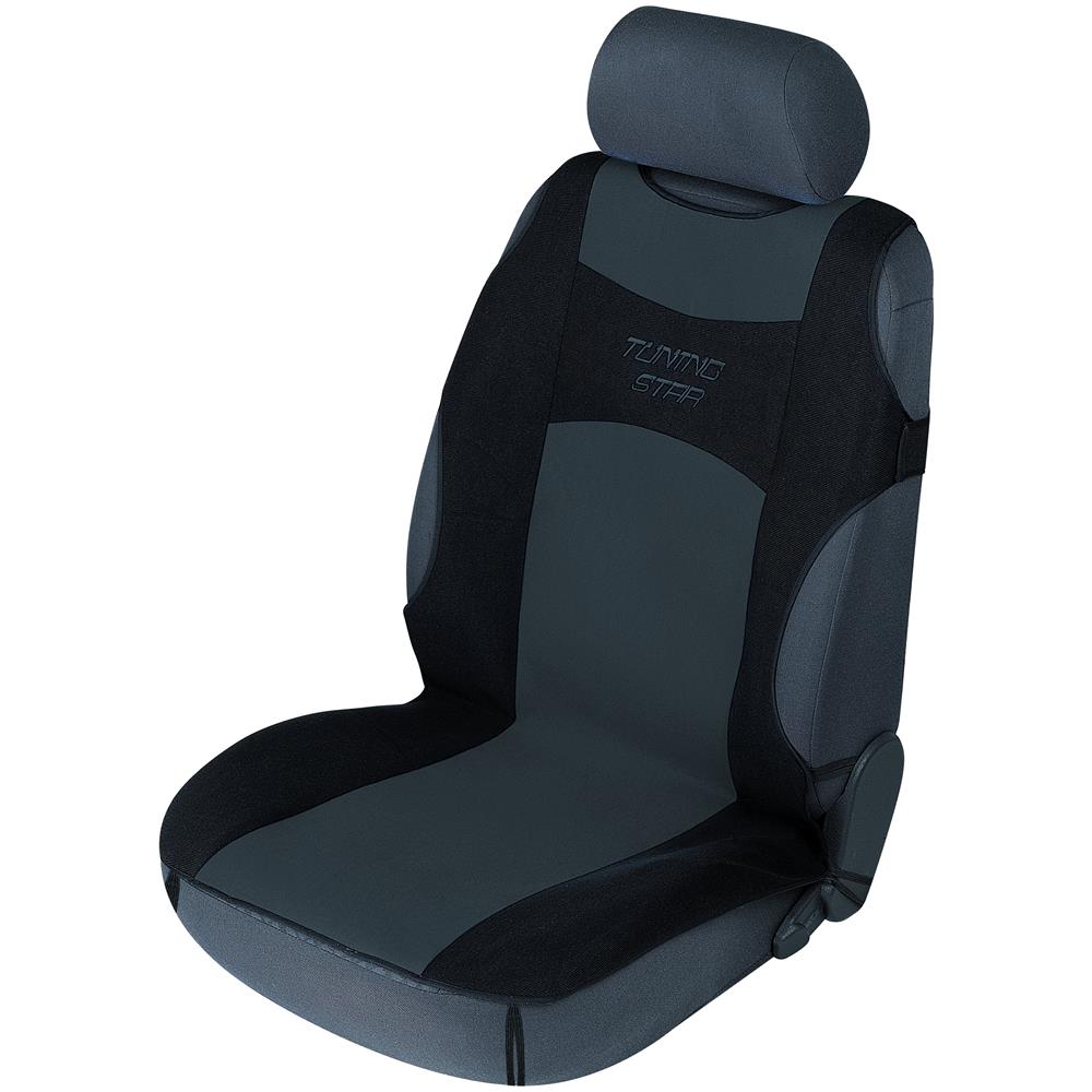 Coprisedili Auto Misura Universale Tuning Star Antracite Nero Antracite - Foto 1