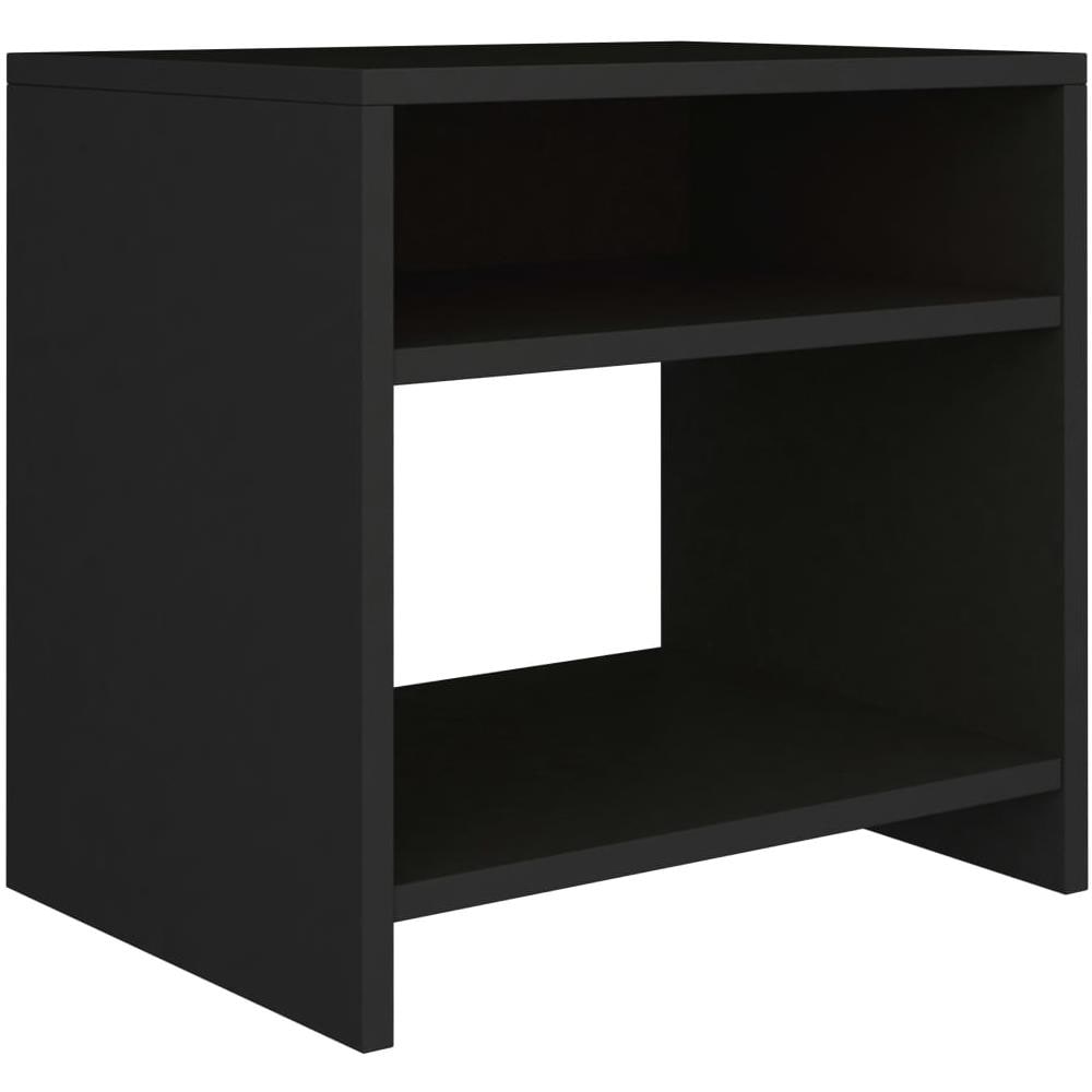Comodino Nero 40x30x40 cm in Legno Multistrato - Foto 2