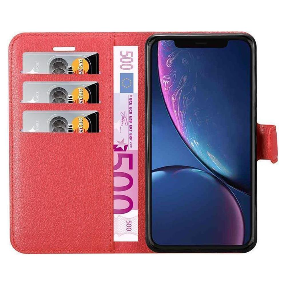 Cadorabo Custodia Compatibile Con Apple Iphone 11 Pro Max (xi Pro Max) In Rosso Carminio - Coperchio Protettiva Con Chiusura Magnetica, Funzione Stand E Tasca Per Le Carte - Foto 8