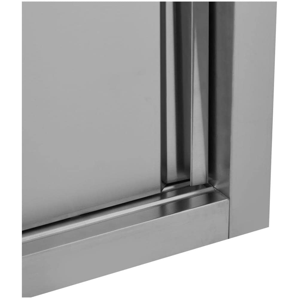 Armadio Da Cucina Ad Ante Scorrevoli 150x40x50cm Acciaio Inox - Foto 8