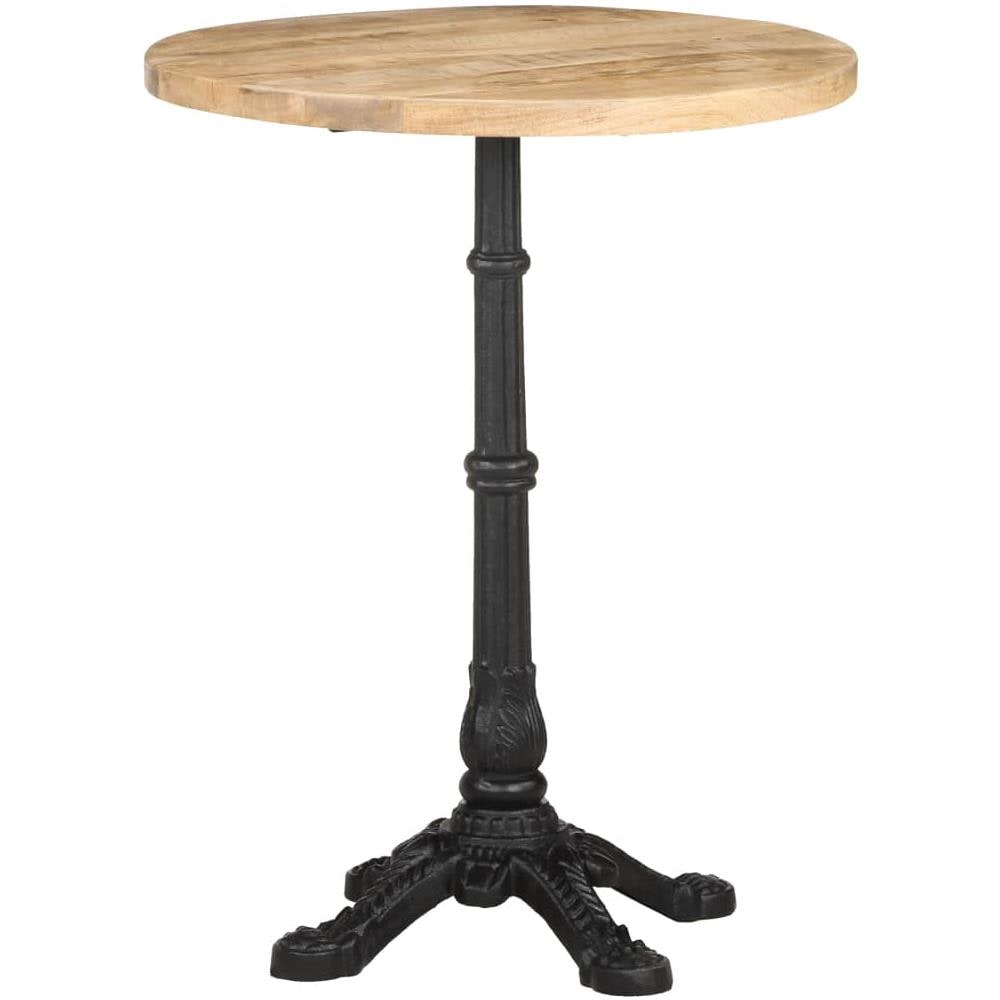Tavolino Da Bistrot 60x76 Cm In Legno Di Mango Grezzo - Foto 1