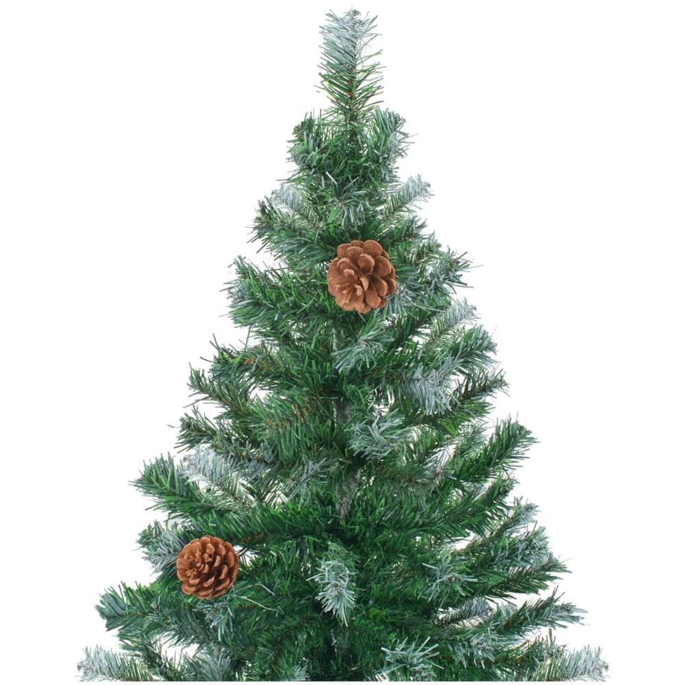 Albero di Natale Artificiale con Set Palline LED e Pigne 180 cm - Foto 3