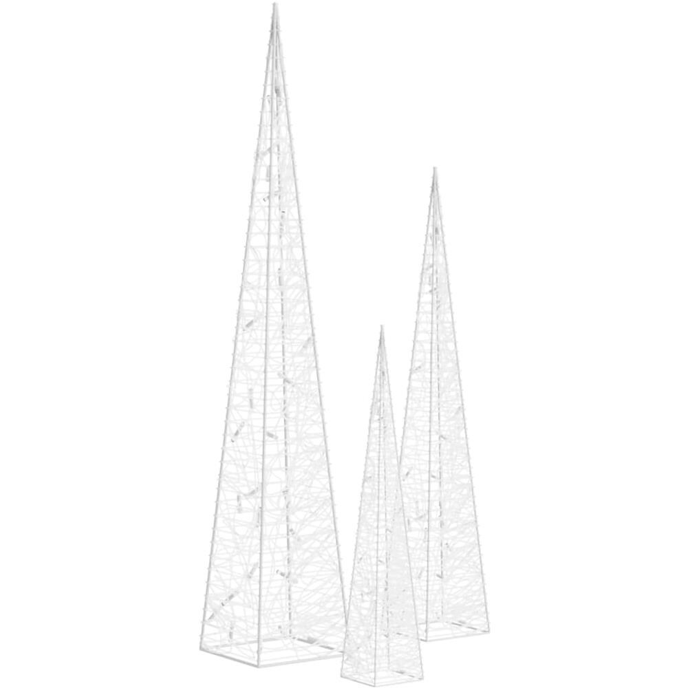 Set Coni Luce Led Decorativi Acrilici Bianco Freddo 30/45/60cm - Foto 2