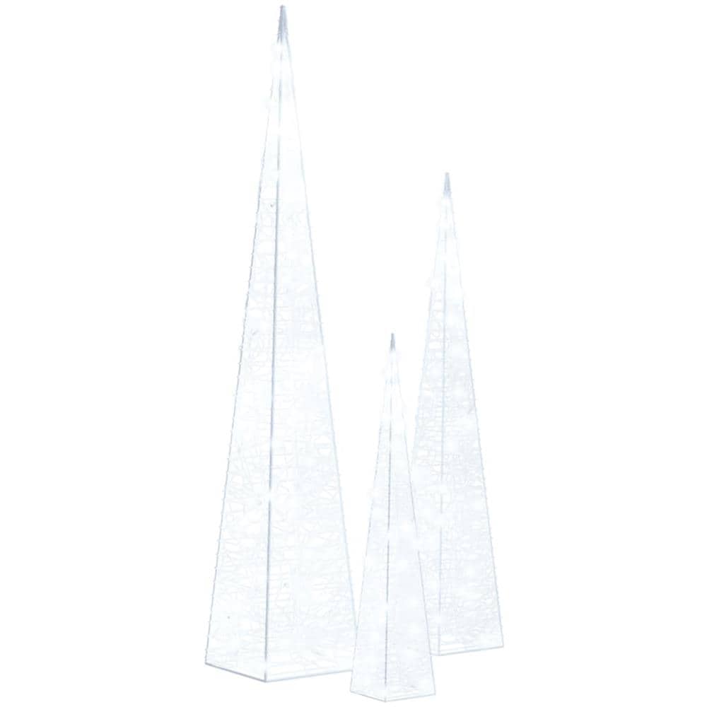 Set Coni Luce Led Decorativi Acrilici Bianco Freddo 30/45/60cm - Foto 1