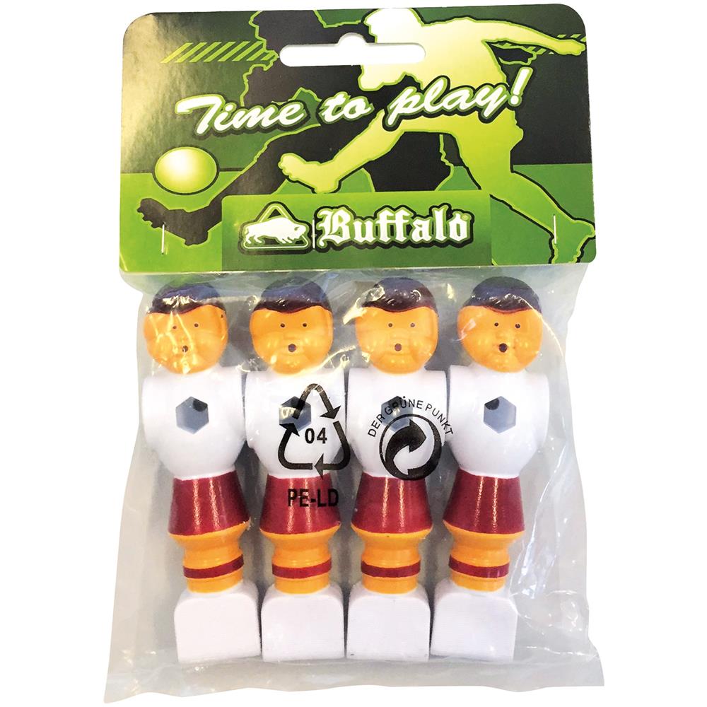 Buffalo Calcio Balilla Bambola 16 Mm Rosso / bianco 4 Pezzi - Foto 1