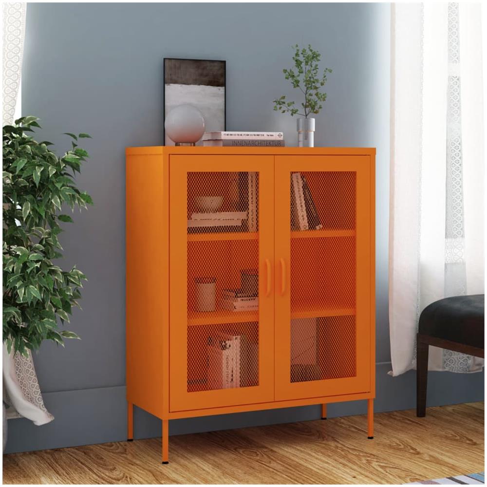 Armadietto Arancione 80x35x101,5 cm in Acciaio - Foto 1